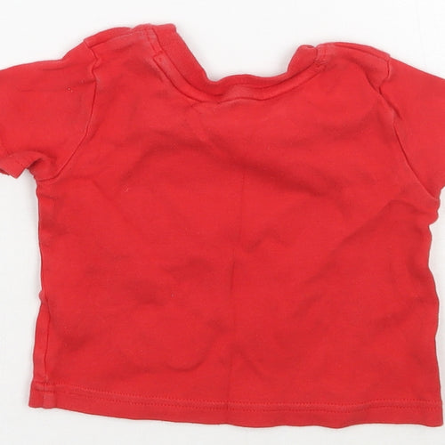 George Boys Red   Basic T-Shirt Size 3-6 Months  - Spiderman
