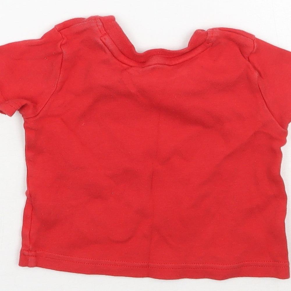 George Boys Red   Basic T-Shirt Size 3-6 Months  - Spiderman