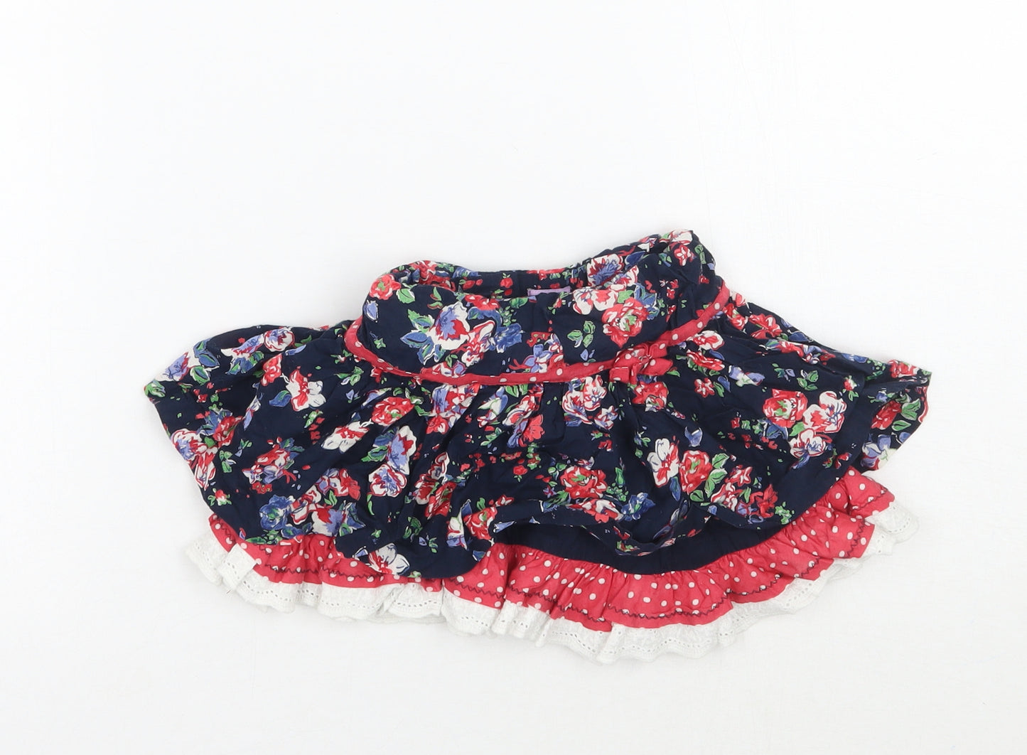 Cheeky monkey Girls Blue Floral  A-Line Skirt Size 9-12 Months
