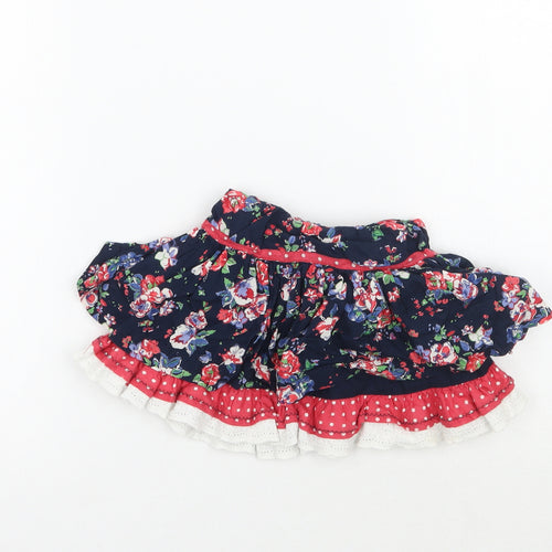 Cheeky monkey Girls Blue Floral  A-Line Skirt Size 9-12 Months