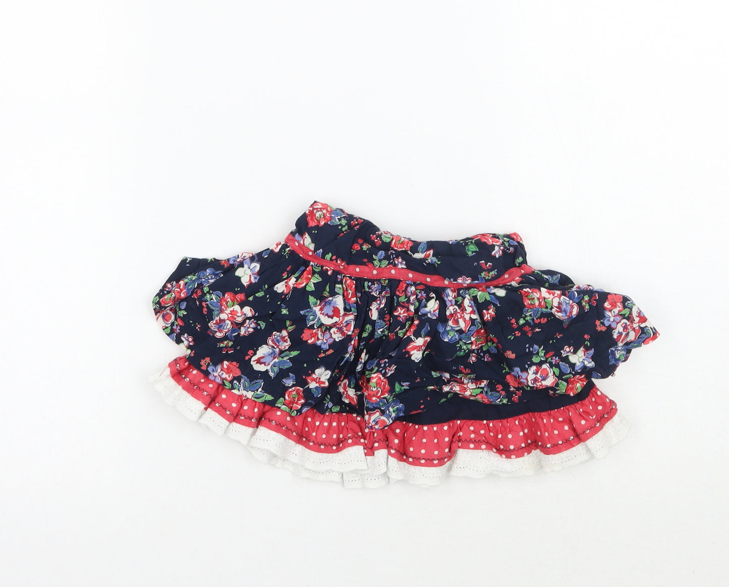 Cheeky monkey Girls Blue Floral  A-Line Skirt Size 9-12 Months