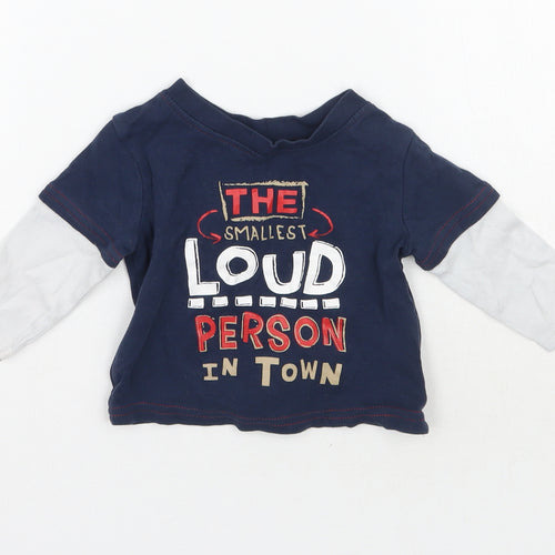 George Boys Blue   Basic T-Shirt Size 3-6 Months