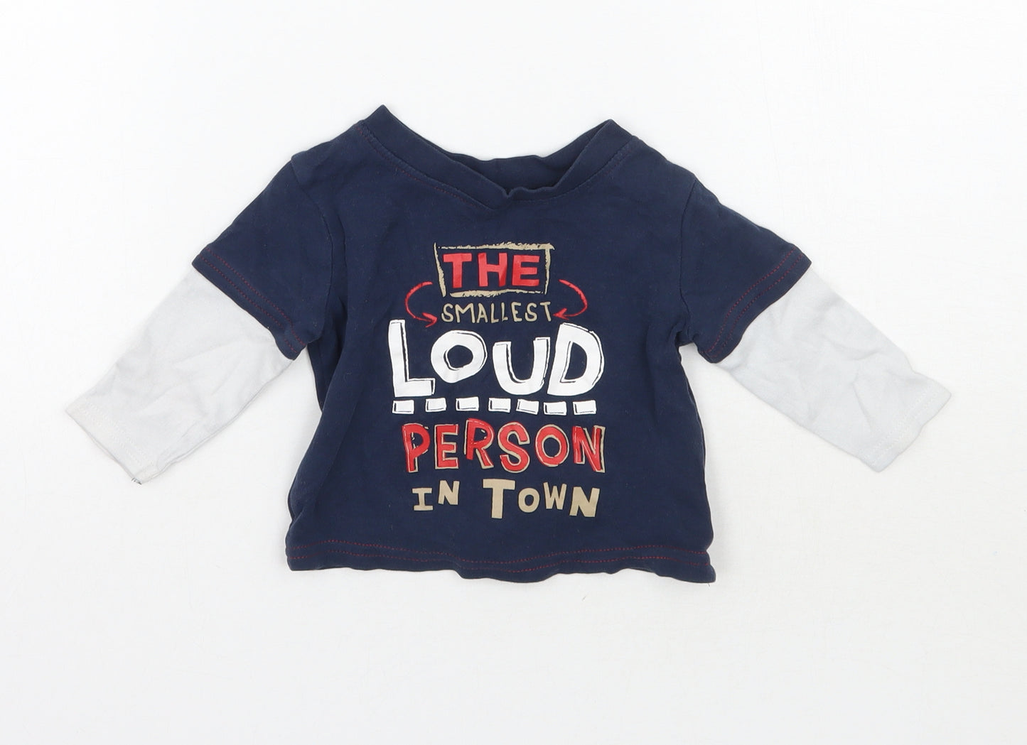 George Boys Blue   Basic T-Shirt Size 3-6 Months