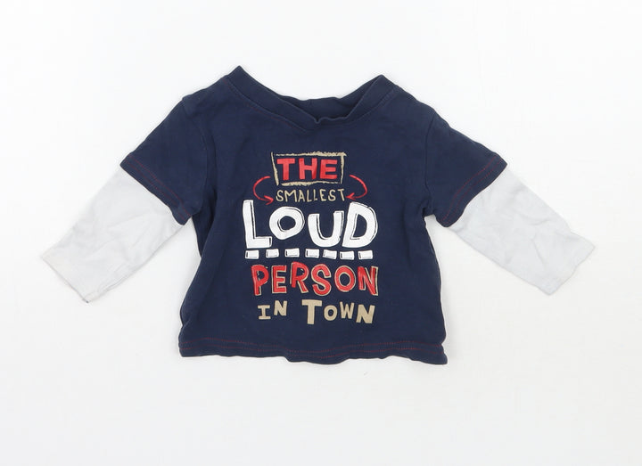 George Boys Blue   Basic T-Shirt Size 3-6 Months
