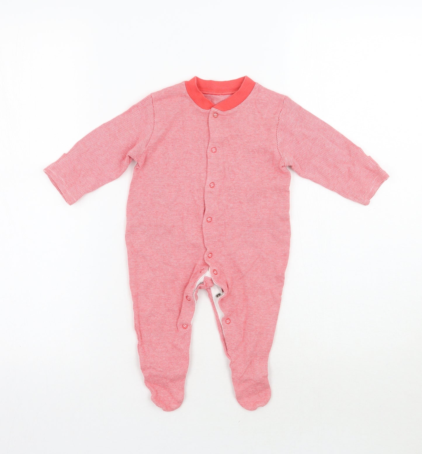 Marks and Spencer Baby Red Striped  Babygrow One-Piece Size 3-6 Months
