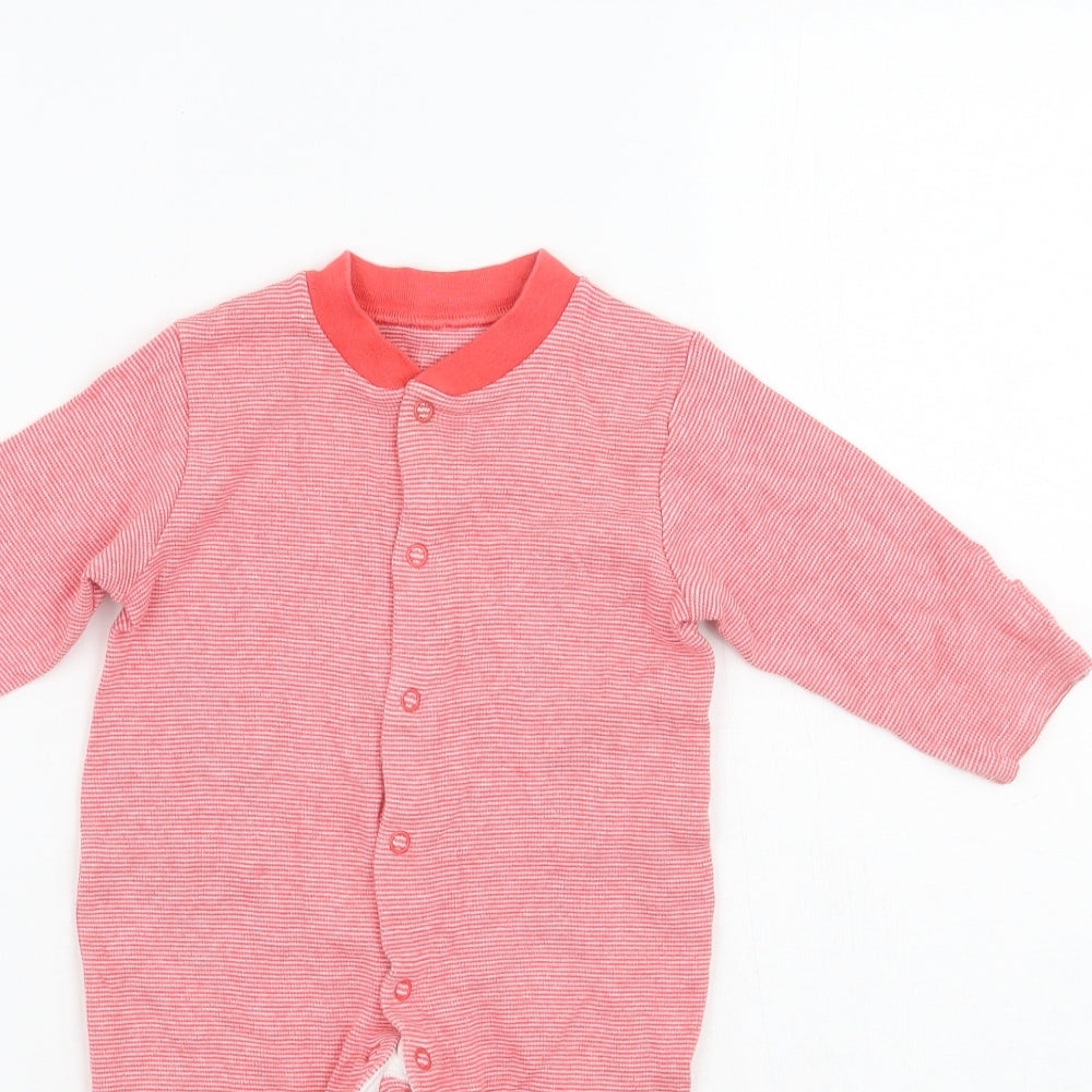 Marks and Spencer Baby Red Striped  Babygrow One-Piece Size 3-6 Months