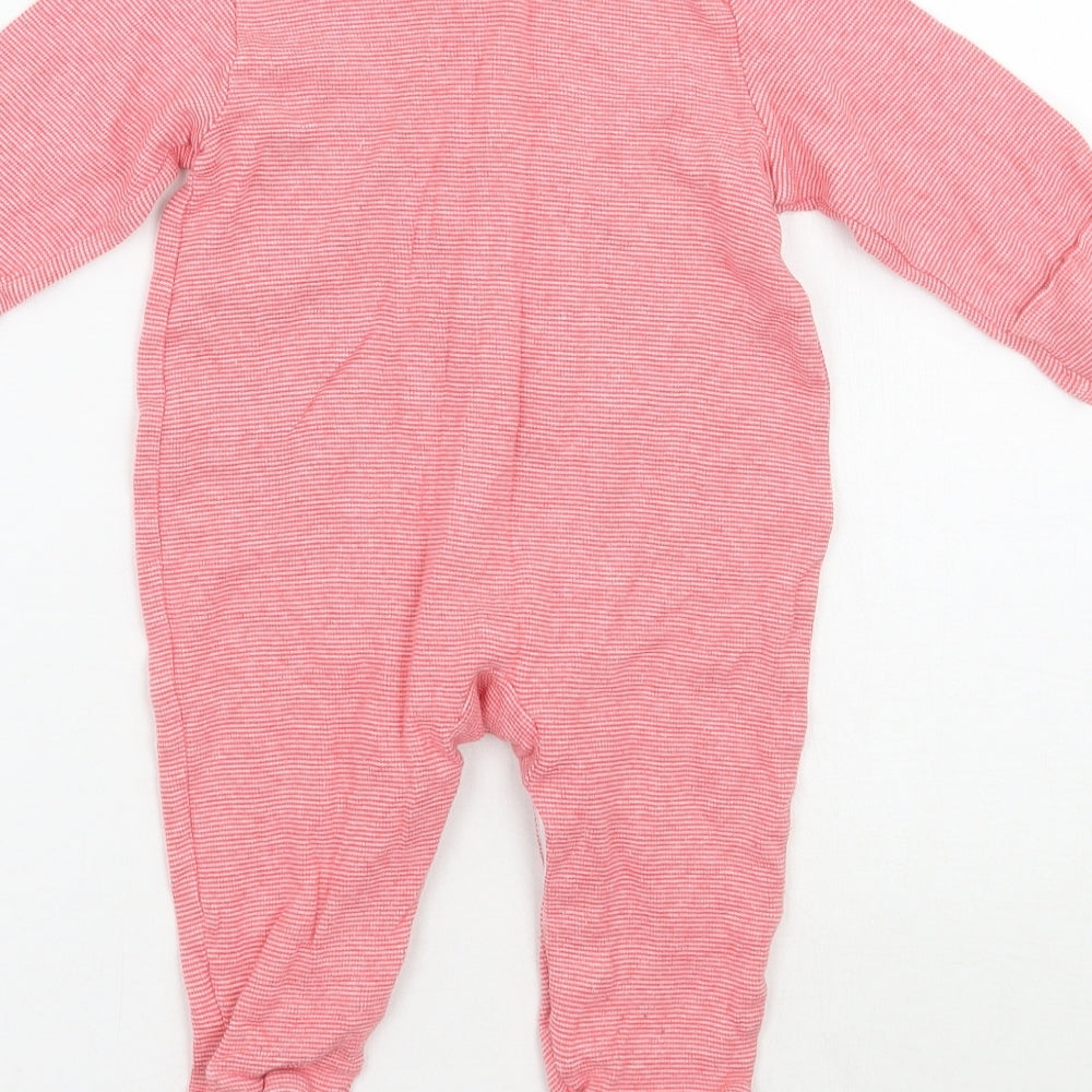 Marks and Spencer Baby Red Striped  Babygrow One-Piece Size 3-6 Months
