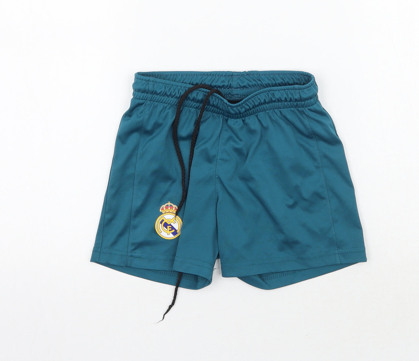 Preworn Boys Green   Sweat Shorts Size 6 Years - Real Madrid