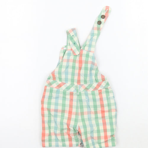 George Baby Green Check  Dungaree One-Piece Size 3-6 Months