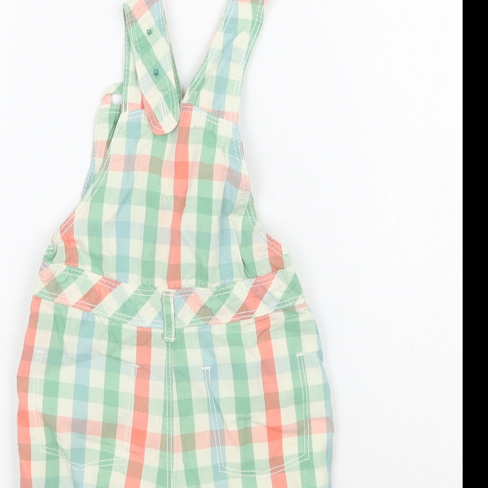 George Baby Green Check  Dungaree One-Piece Size 3-6 Months