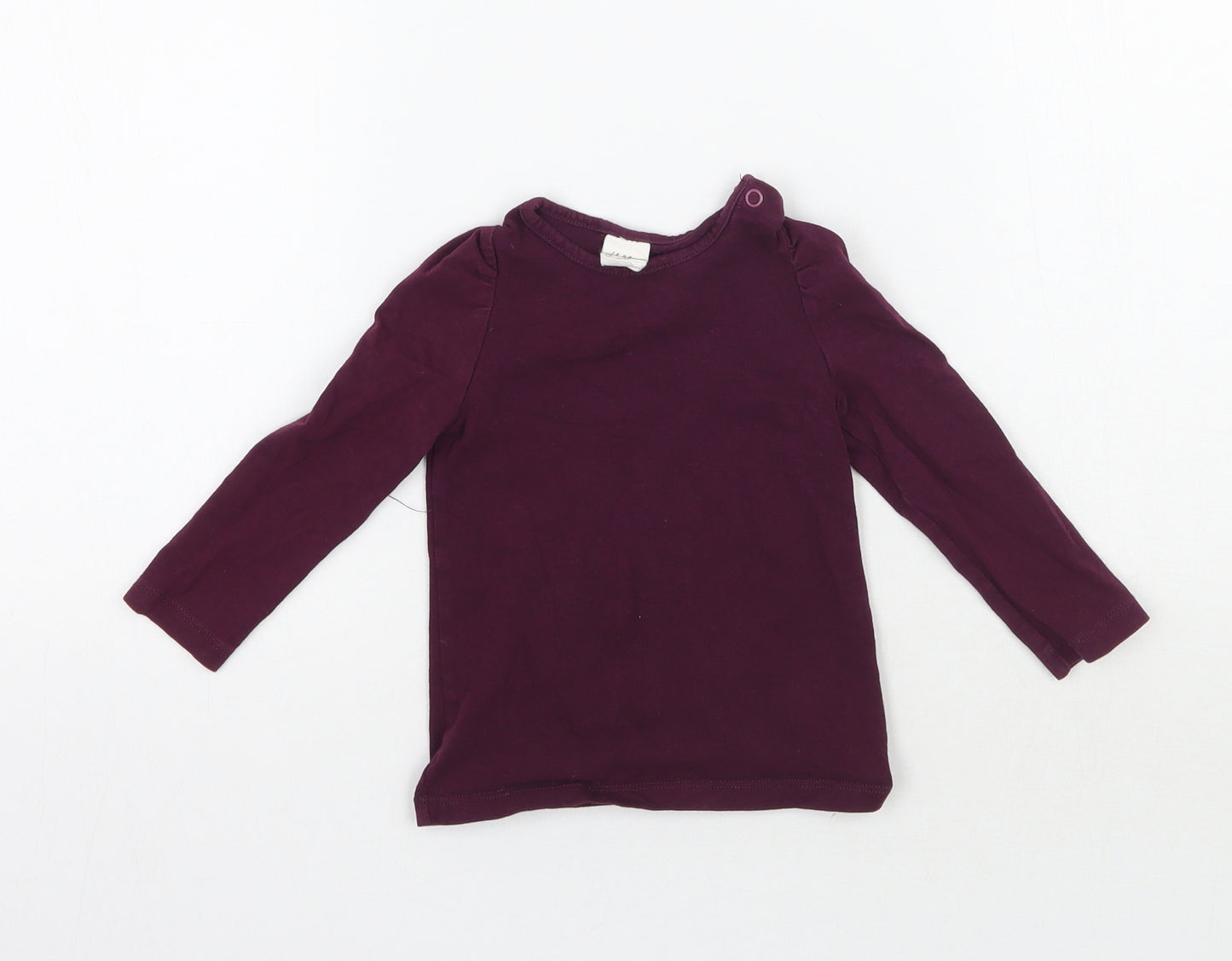 H&M Girls Purple   Basic T-Shirt Size 12-18 Months
