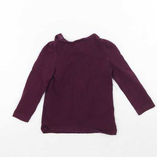 H&M Girls Purple   Basic T-Shirt Size 12-18 Months