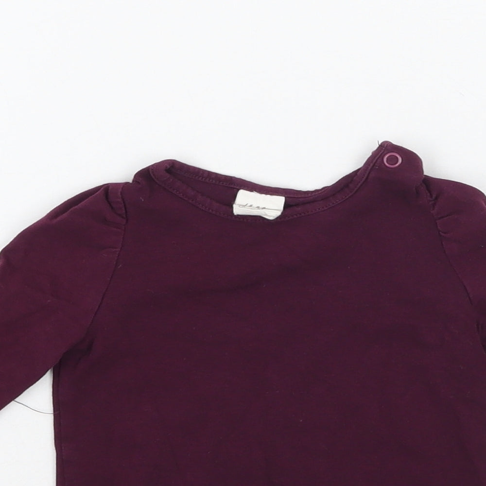 H&M Girls Purple   Basic T-Shirt Size 12-18 Months