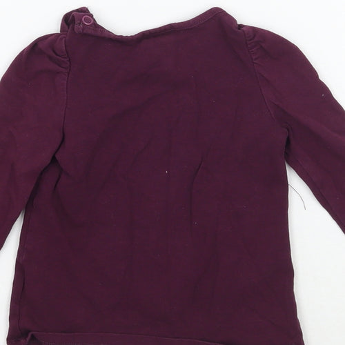 H&M Girls Purple   Basic T-Shirt Size 12-18 Months
