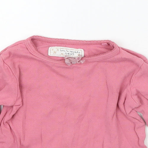 NEXT Girls Pink   Basic T-Shirt Size 12 Months