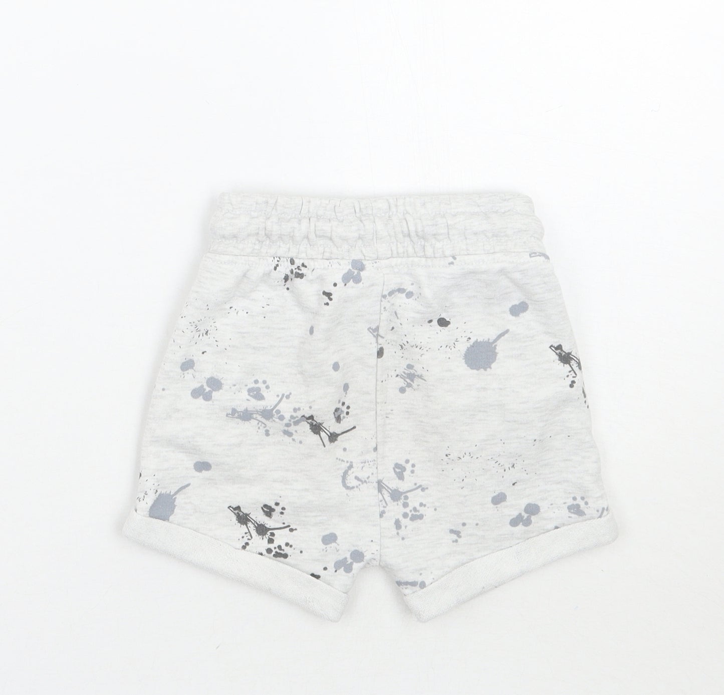George Boys Grey Geometric  Cropped Trousers Size 12-18 Months