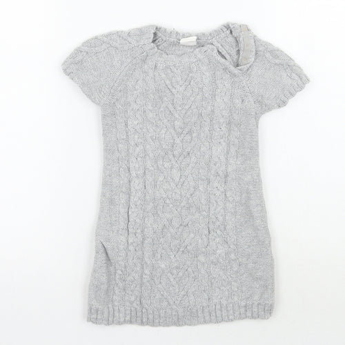 H&M Girls Grey   Pullover Jumper Size XS