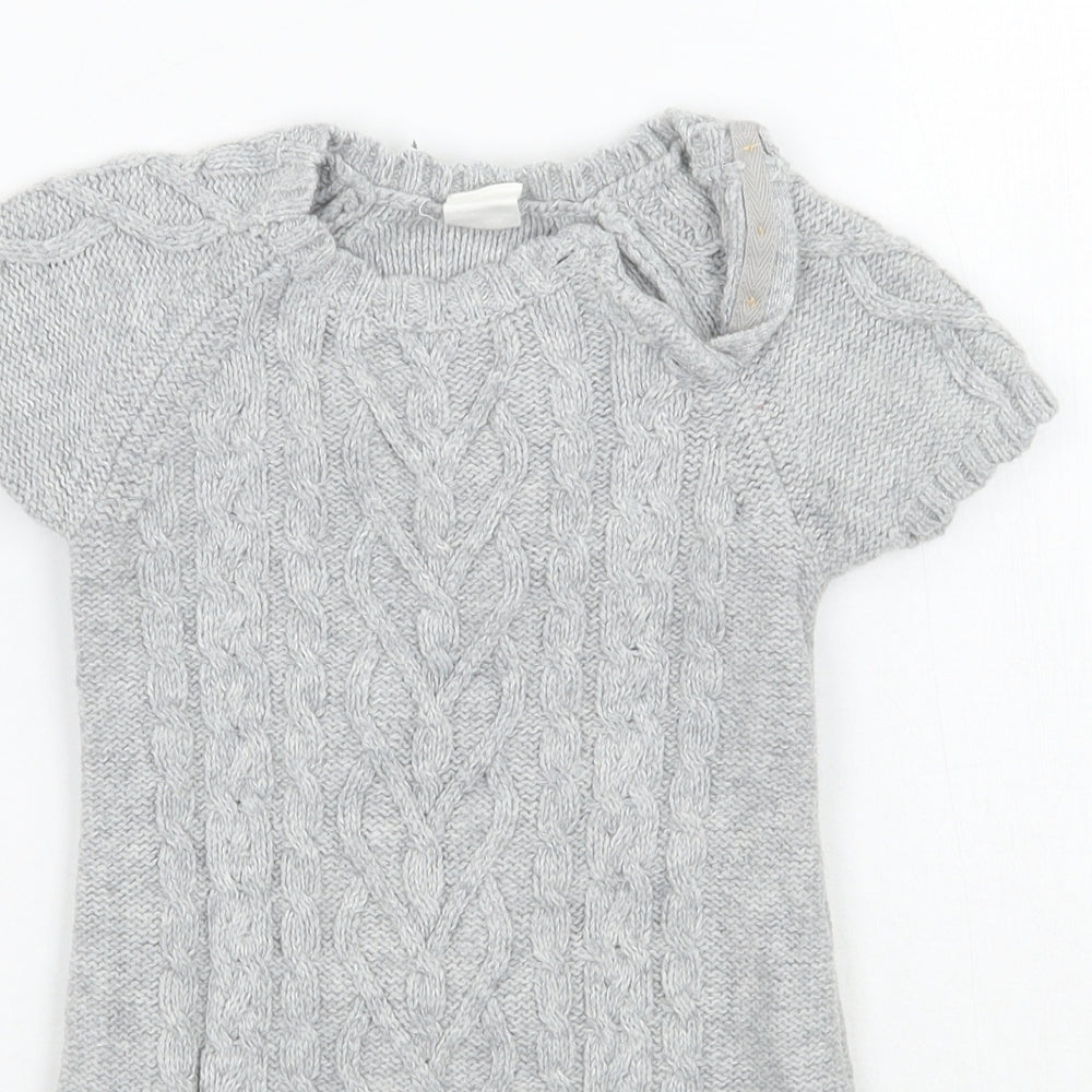 H&M Girls Grey   Pullover Jumper Size XS