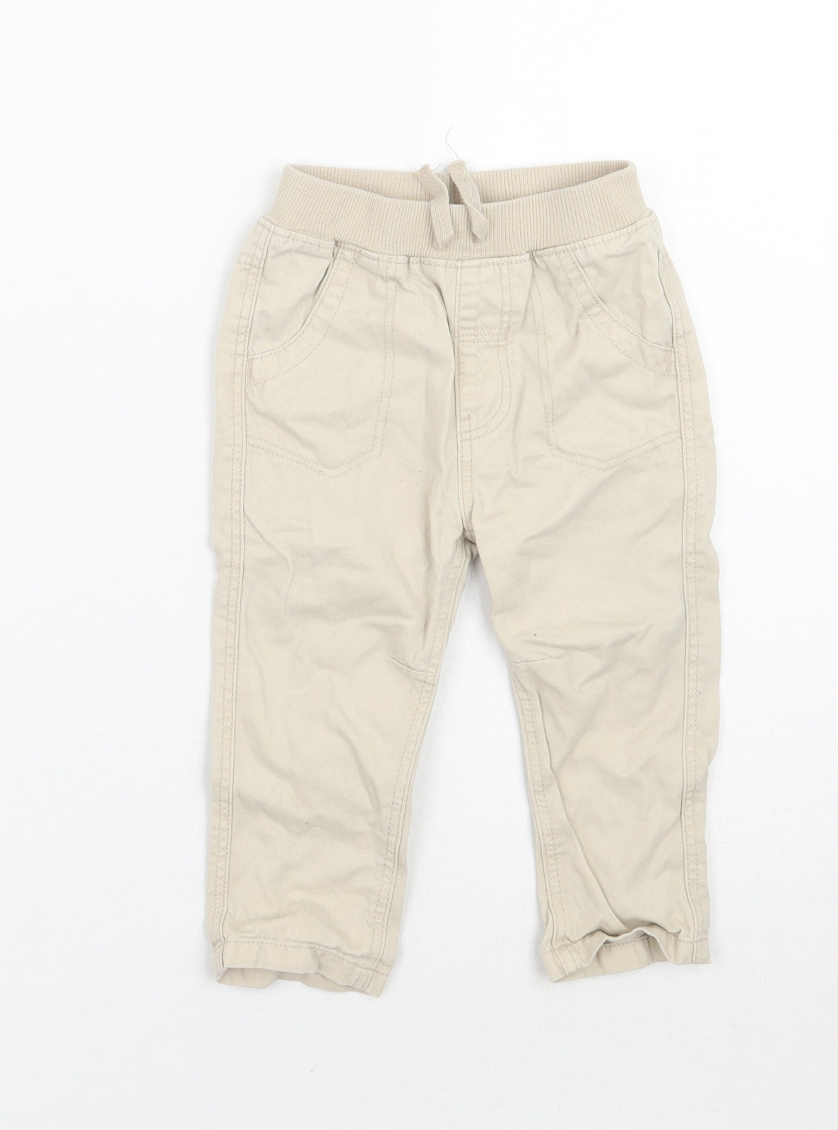 George Boys Beige   Cargo Trousers Size 9-12 Months