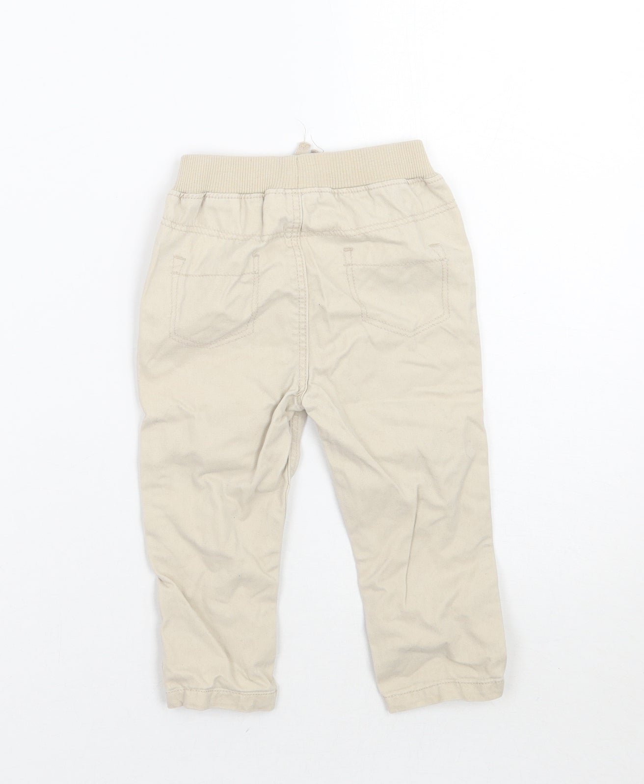 George Boys Beige   Cargo Trousers Size 9-12 Months