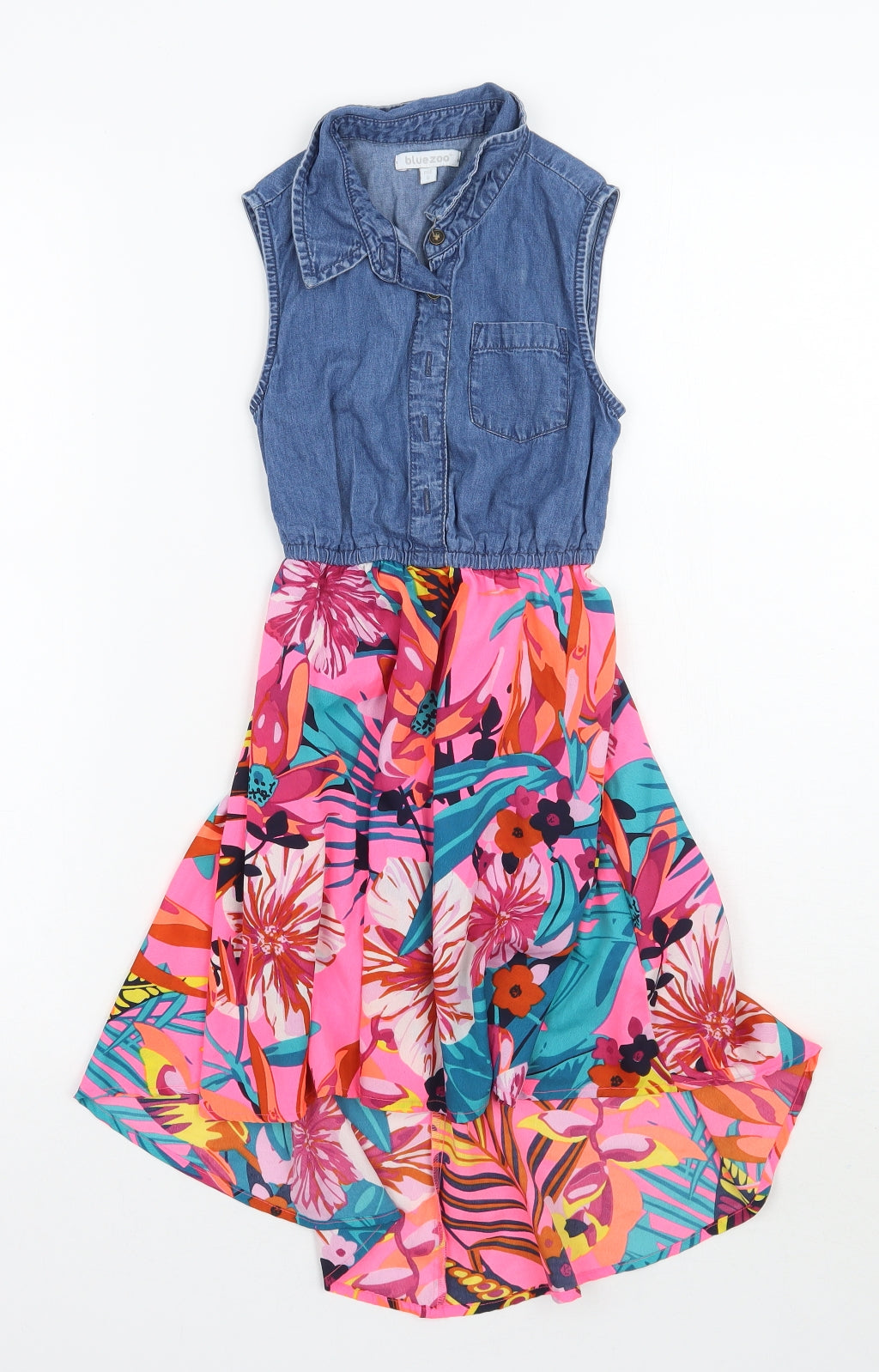 Bluezoo Girls Black Floral  A-Line  Size 6 Years