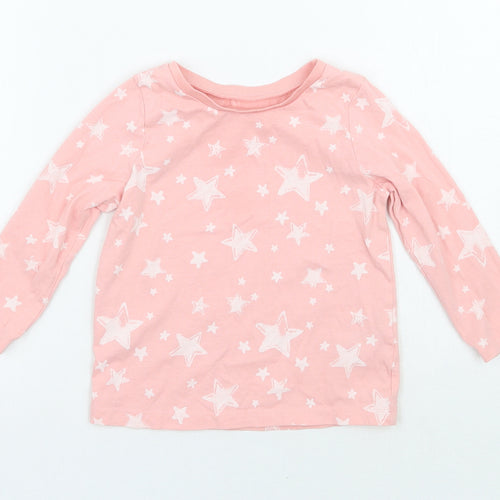 George Girls Pink Geometric  Basic T-Shirt Size 12-18 Months