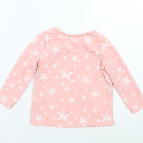 George Girls Pink Geometric  Basic T-Shirt Size 12-18 Months