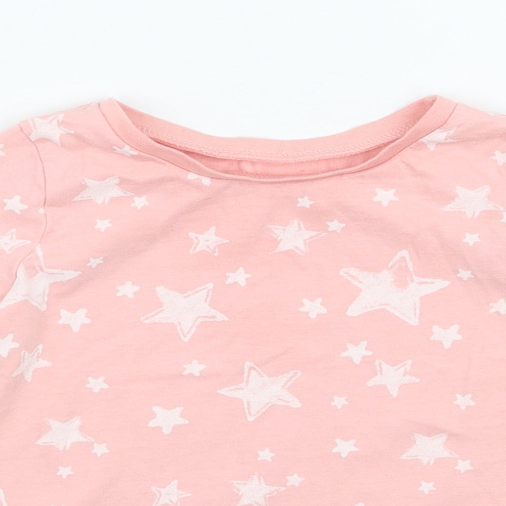 George Girls Pink Geometric  Basic T-Shirt Size 12-18 Months