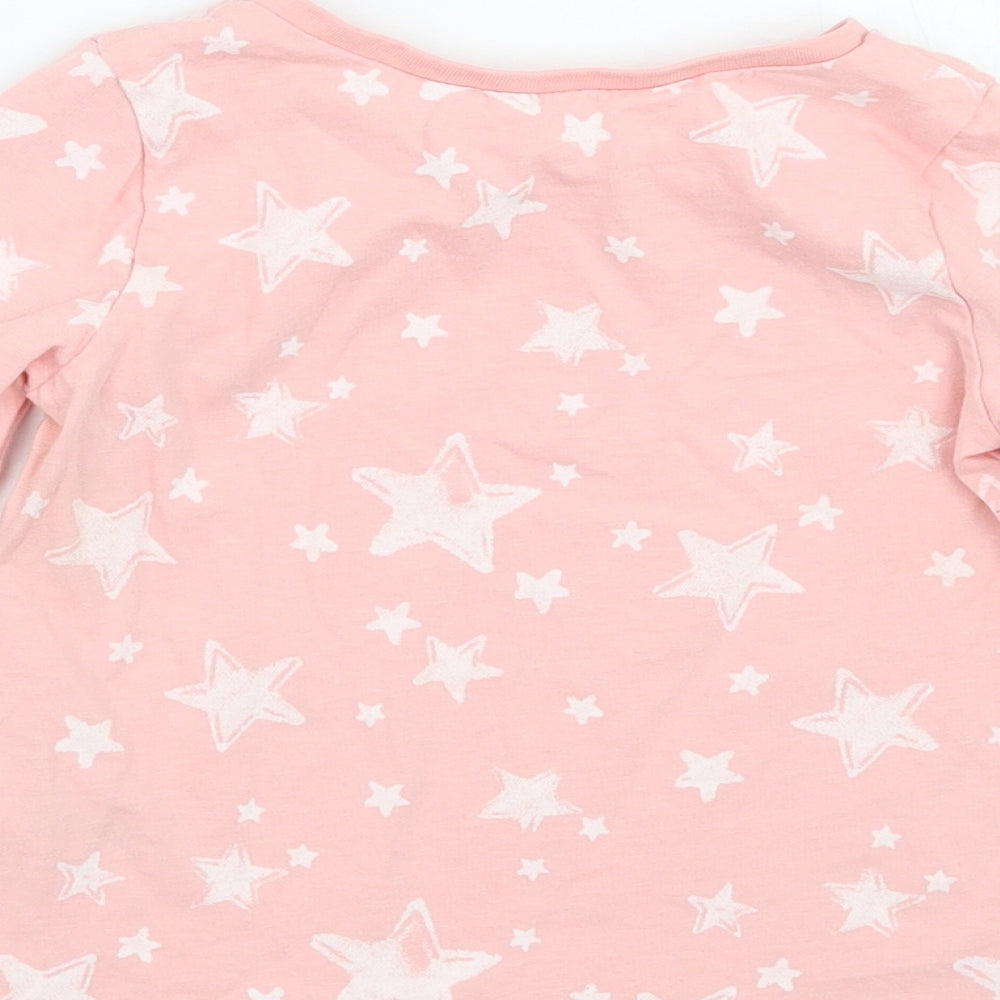 George Girls Pink Geometric  Basic T-Shirt Size 12-18 Months