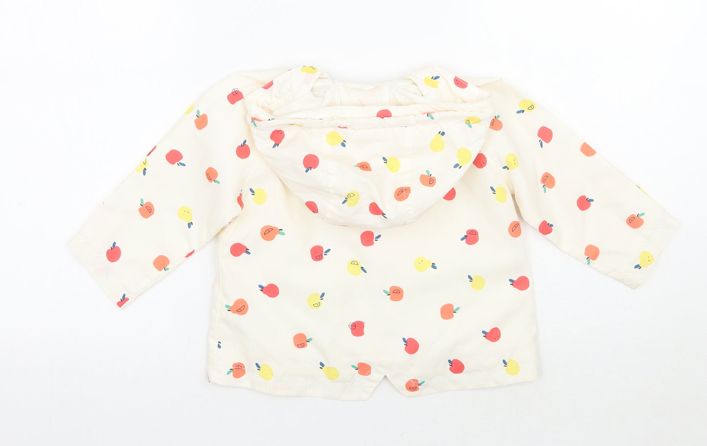 Zara Girls Ivory Geometric  Rain Coat Coat Size 12-18 Months