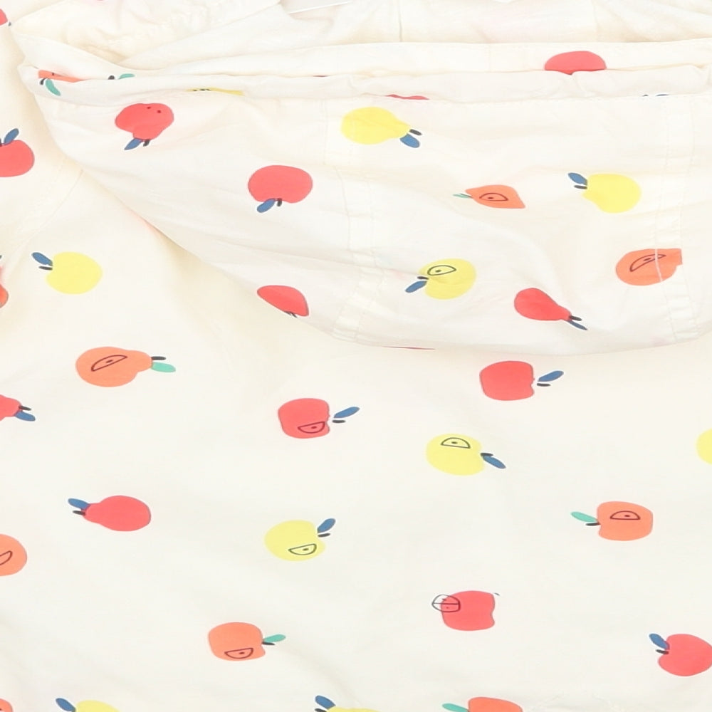 Zara Girls Ivory Geometric  Rain Coat Coat Size 12-18 Months