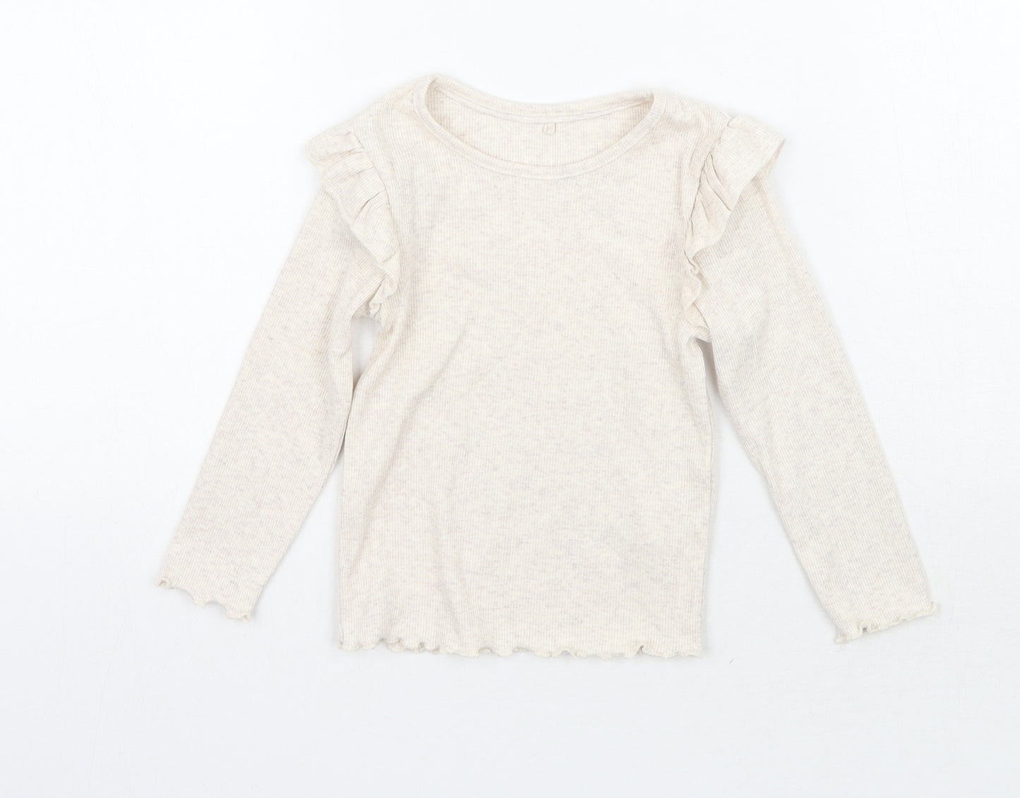 George Girls Ivory   Basic T-Shirt Size 2 Years