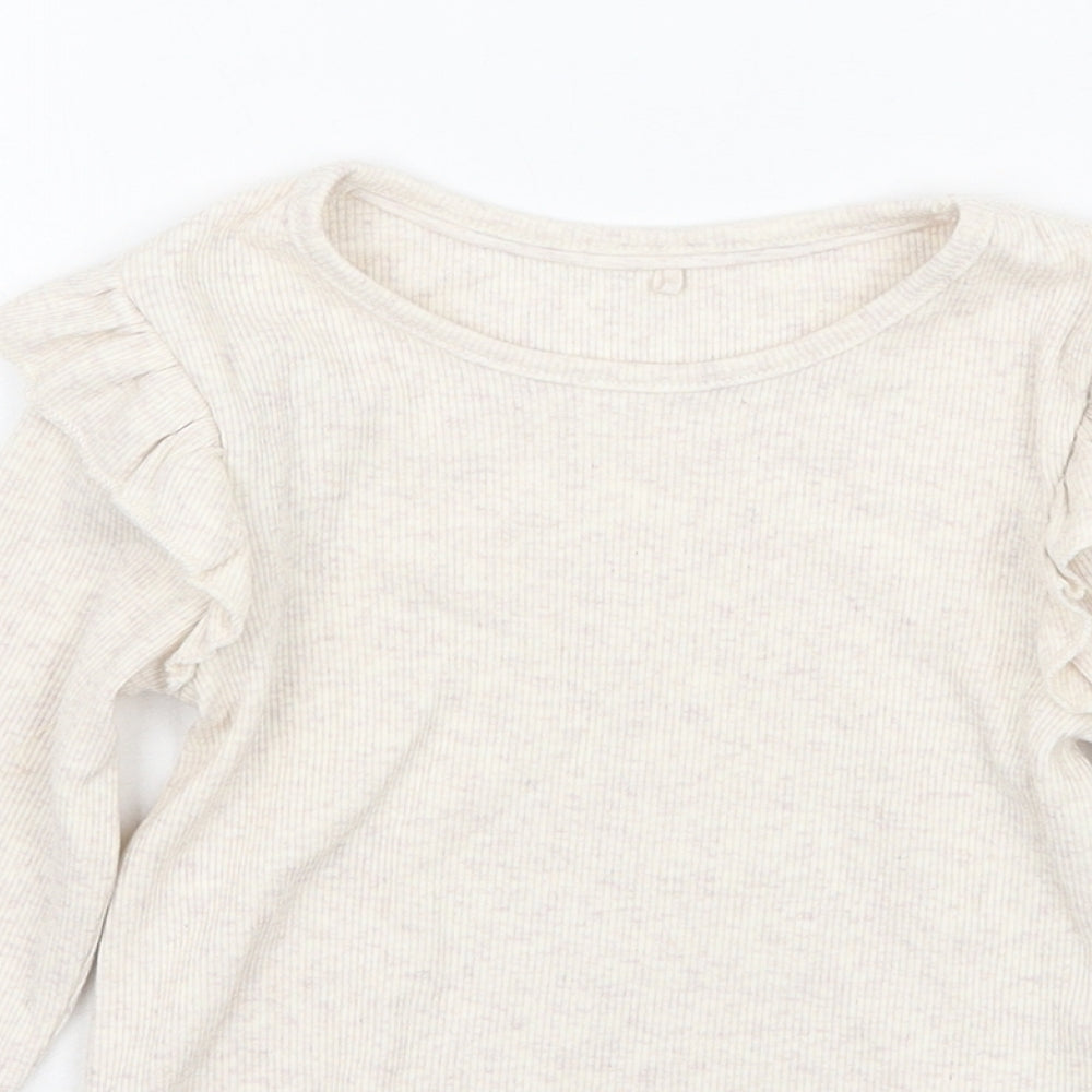 George Girls Ivory   Basic T-Shirt Size 2 Years