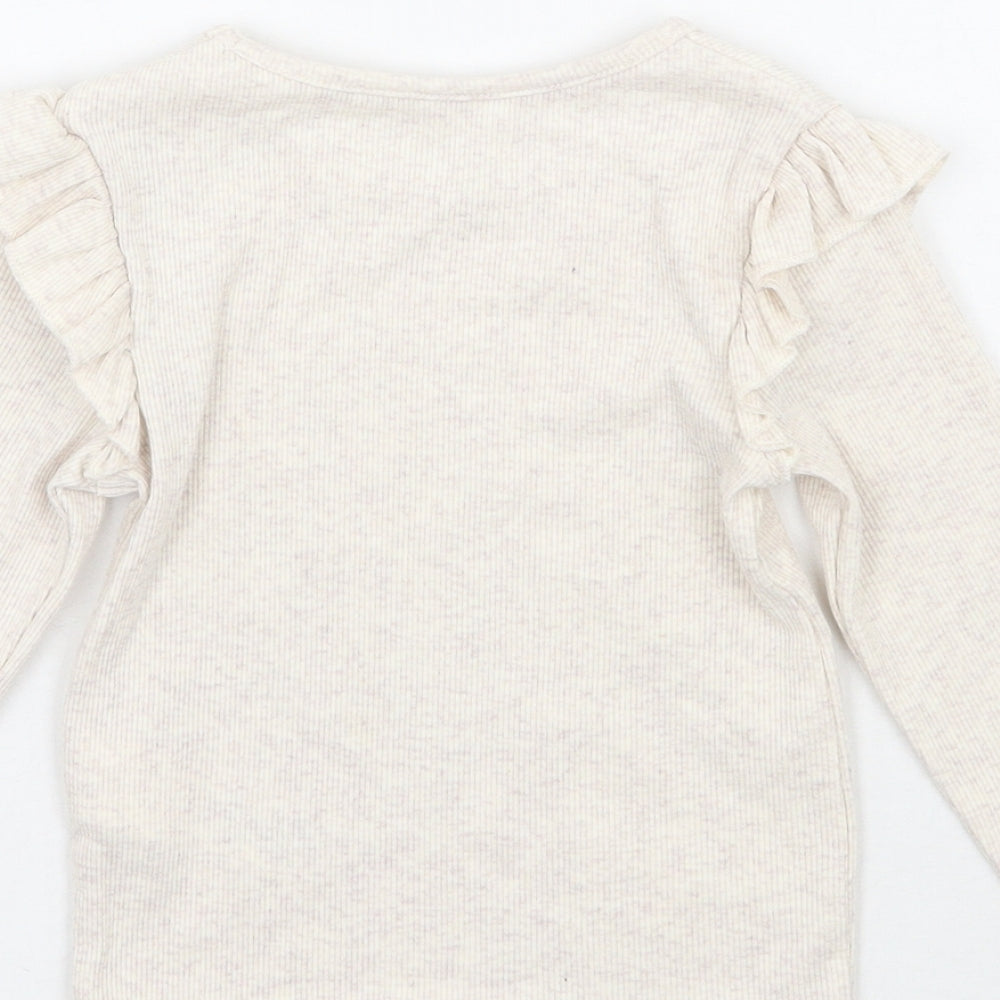 George Girls Ivory   Basic T-Shirt Size 2 Years