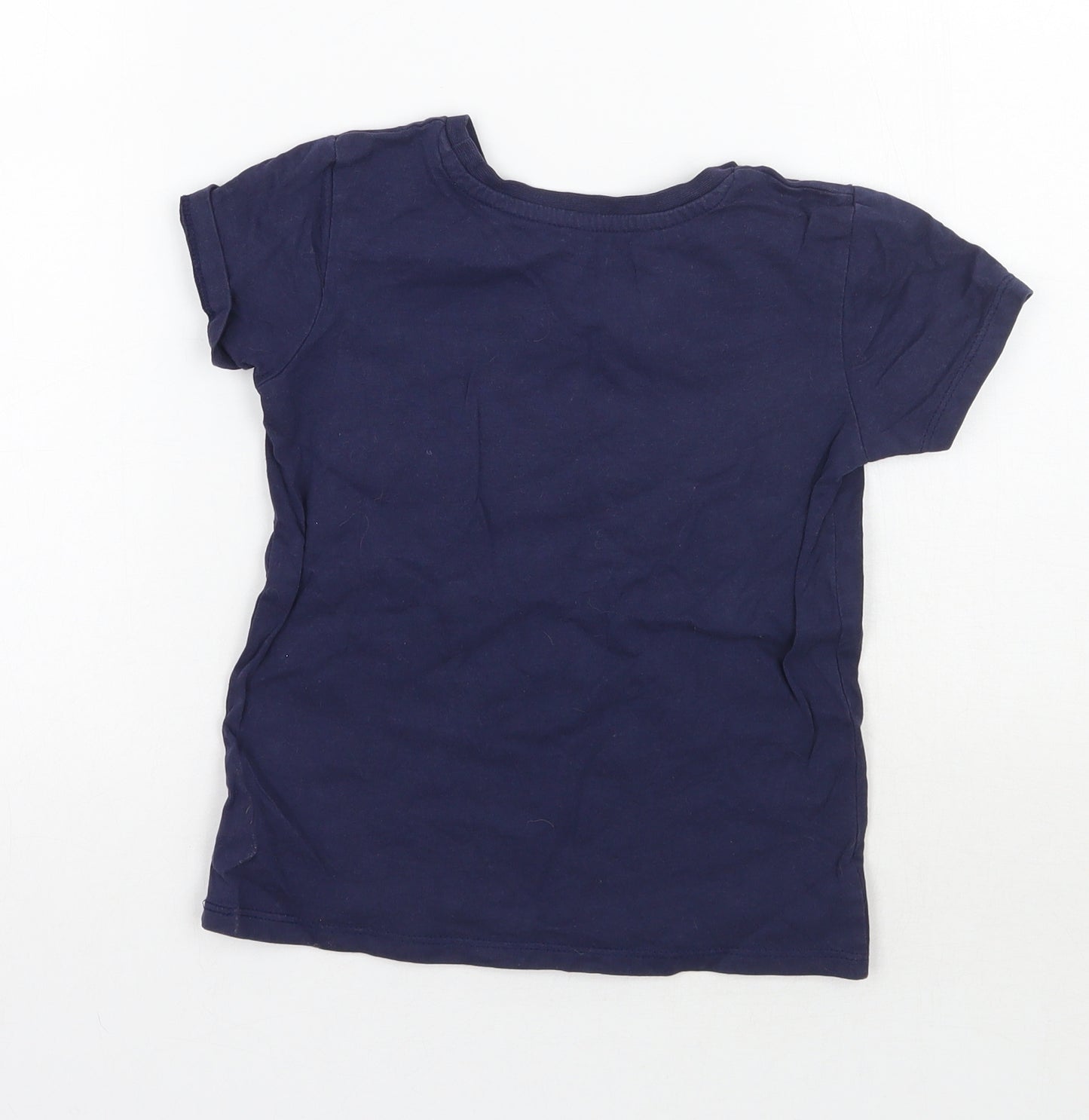 Nutmeg Girls Blue Floral  Basic T-Shirt Size 5-6 Years