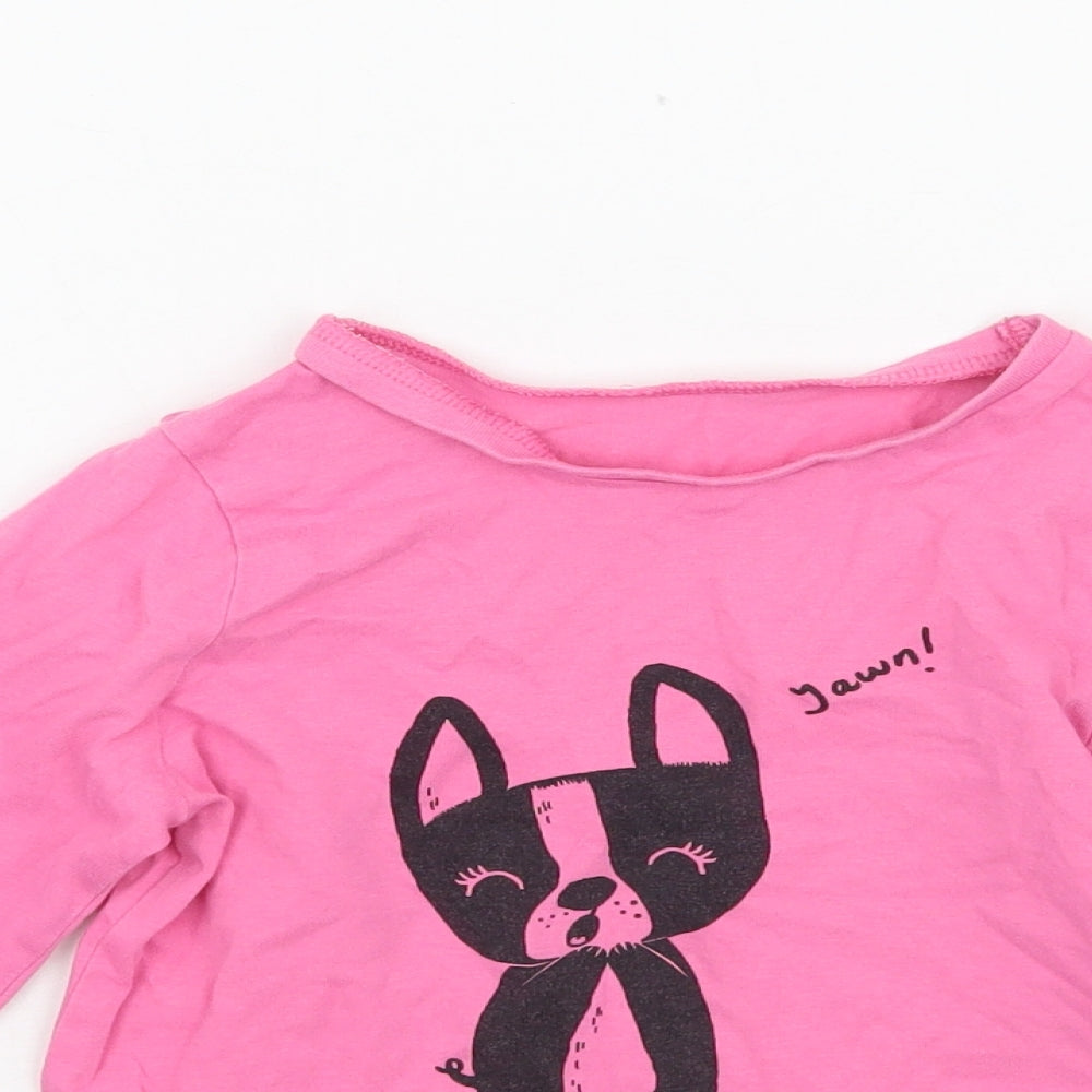 George Girls Pink   Basic T-Shirt Size 3-4 Years