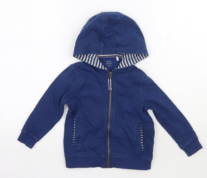 John Lewis Boys Blue Jacket Coat Size 3 Years
