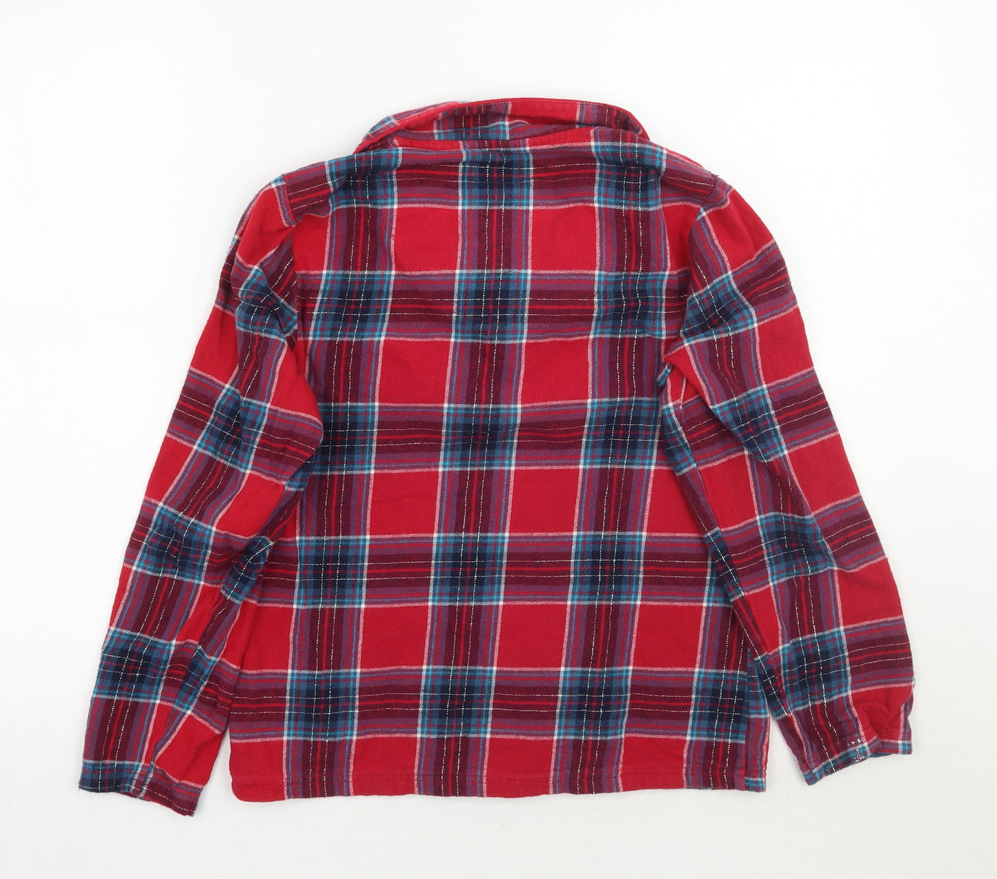 Debenhams Womens Red Check  Top Pyjama Top Size 10