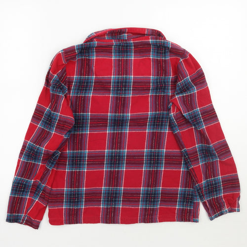 Debenhams Womens Red Check  Top Pyjama Top Size 10