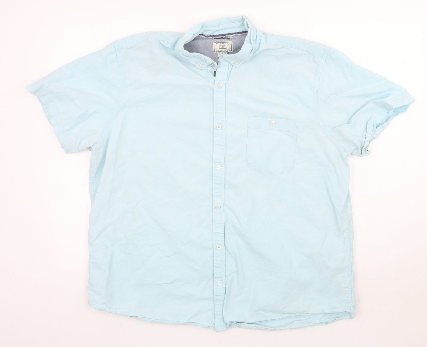 F&F Mens Blue    Button-Up Size 2XL