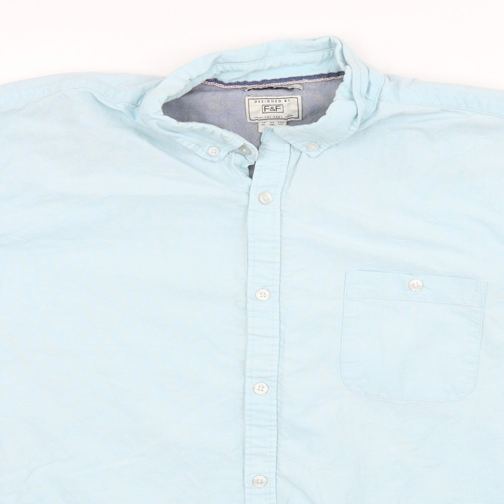 F&F Mens Blue    Button-Up Size 2XL