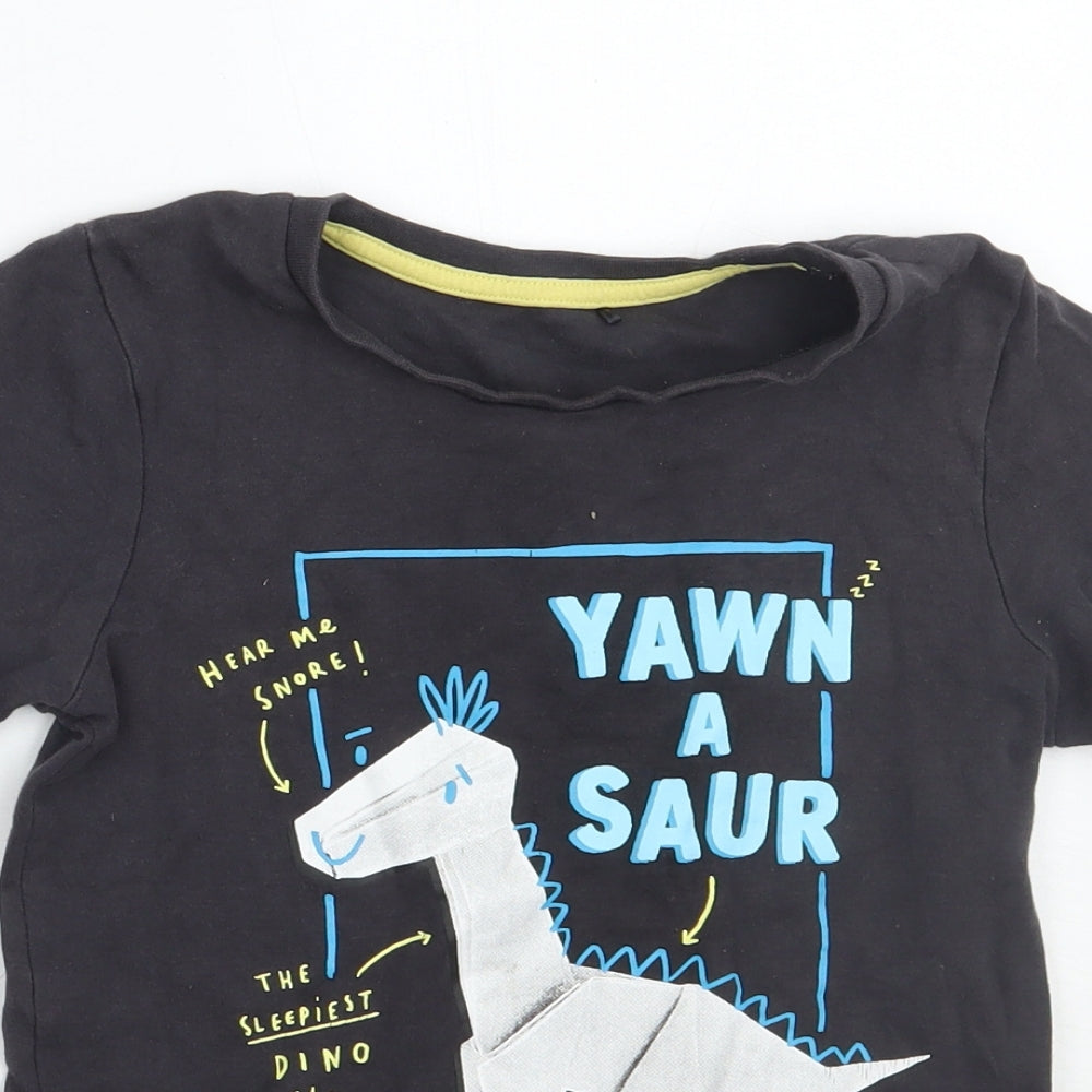 George Boys Grey   Basic T-Shirt Size 6-7 Years