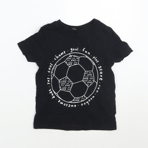 George Boys Black   Basic T-Shirt Size 2-3 Years