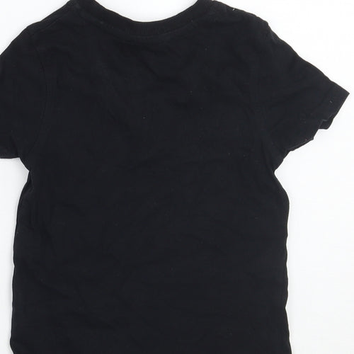 George Boys Black   Basic T-Shirt Size 2-3 Years