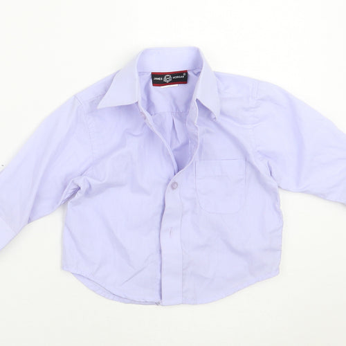 James morgan Boys Purple   Basic Button-Up Size 12 Months