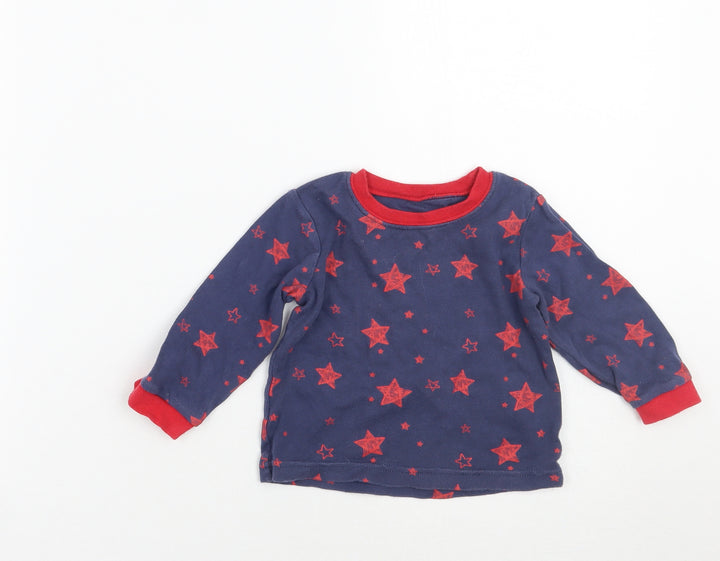George Boys Blue Geometric  Basic T-Shirt Size 9-12 Months