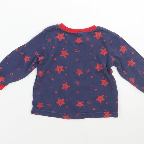 George Boys Blue Geometric  Basic T-Shirt Size 9-12 Months