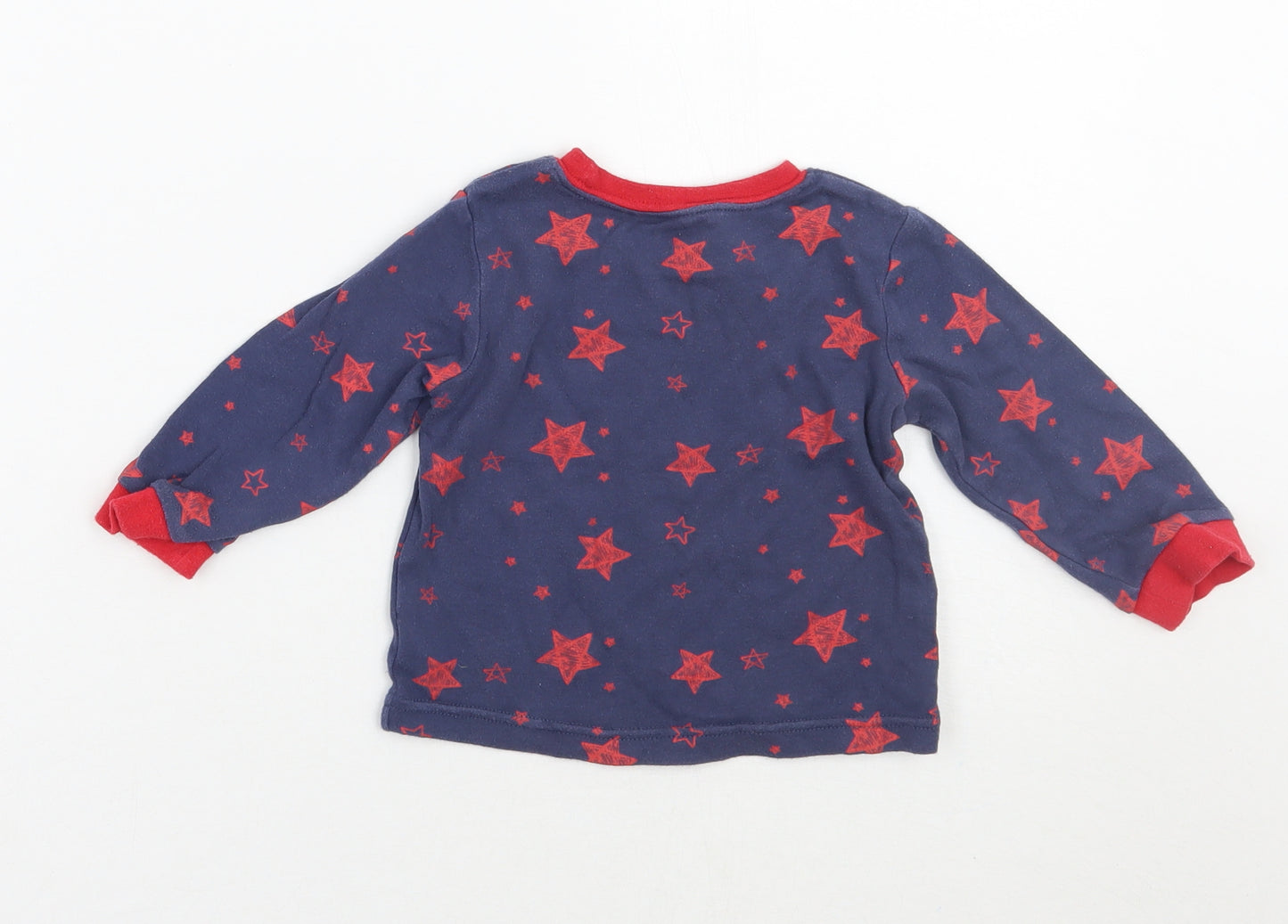 George Boys Blue Geometric  Basic T-Shirt Size 9-12 Months