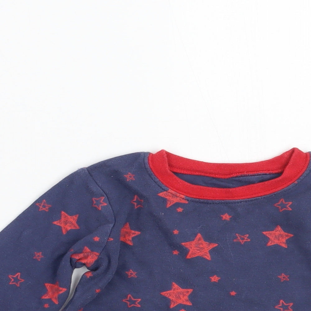 George Boys Blue Geometric  Basic T-Shirt Size 9-12 Months