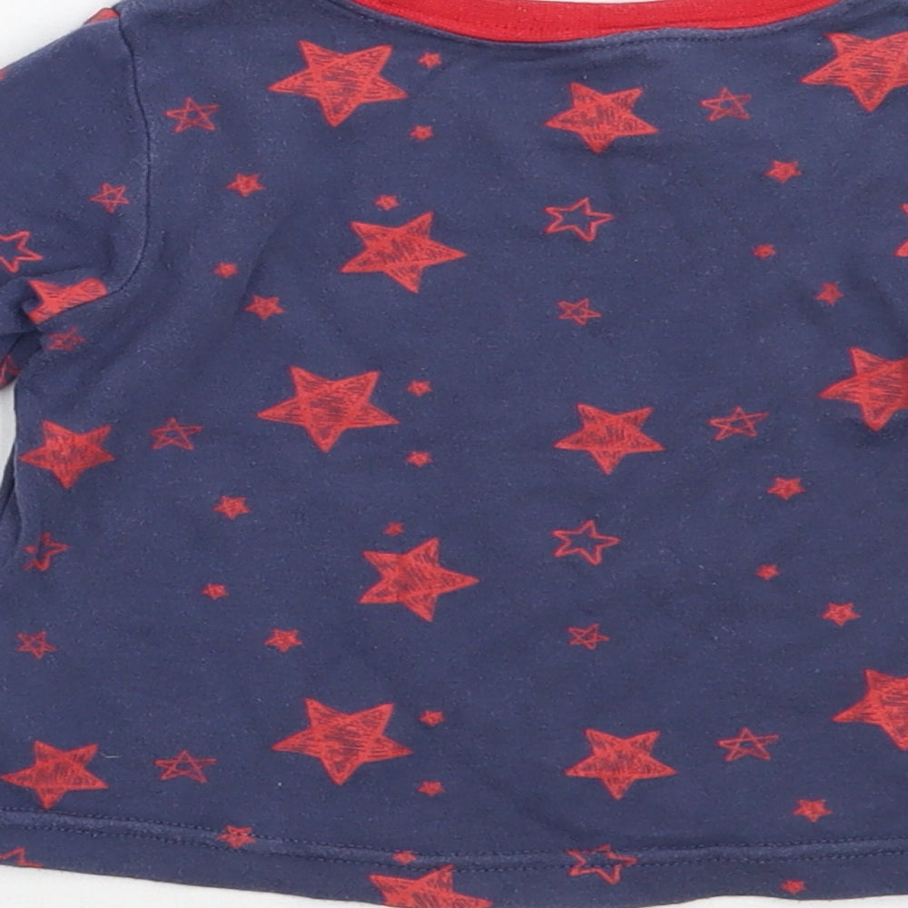 George Boys Blue Geometric  Basic T-Shirt Size 9-12 Months